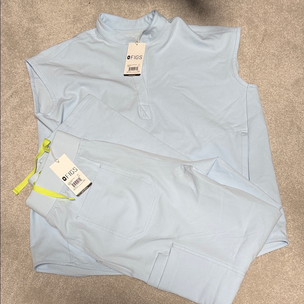 Figs Light Blue Women's Top